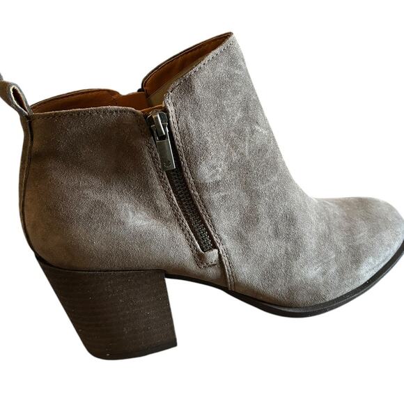 New Lucky Brand Basel Heeled Boots Women's Size 10 M Dune Brown Suede Leather - Picture 4 of 8